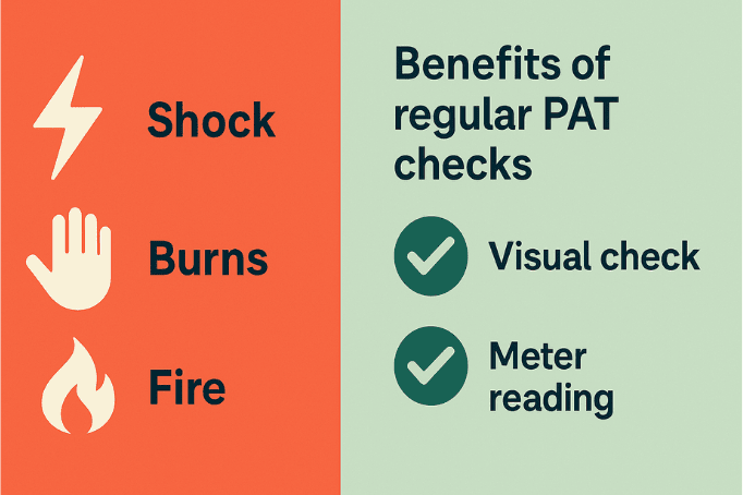 comparing electrical accident risks with benefits of regular PAT checks