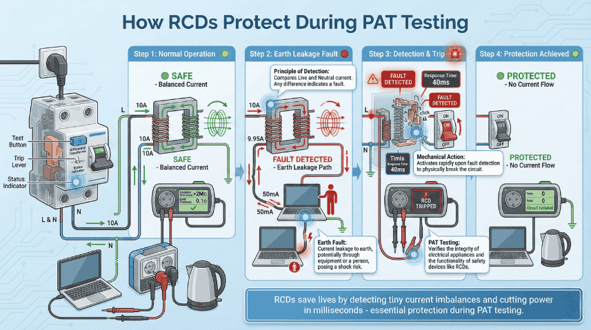 How RCDs Detect and Stop Electrical Faults